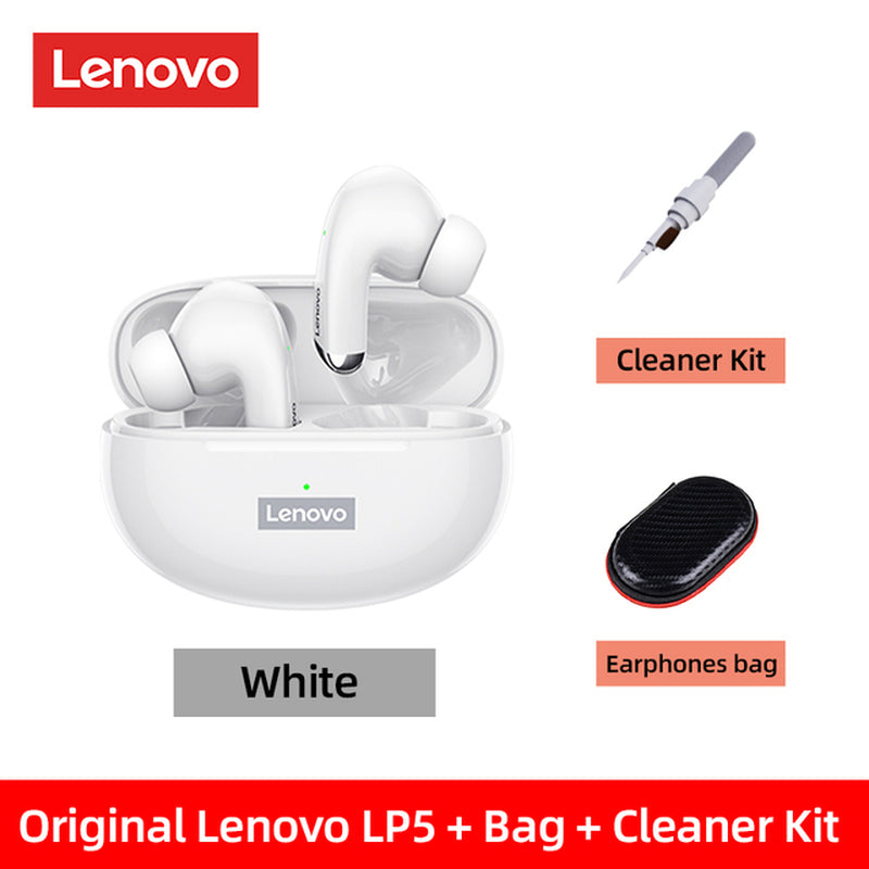 100% Original Lenovo LP5 Wireless Bluetooth Earbuds Hifi Music Earphone with Mic Headphones Sports Waterproof Headset 2022 New
