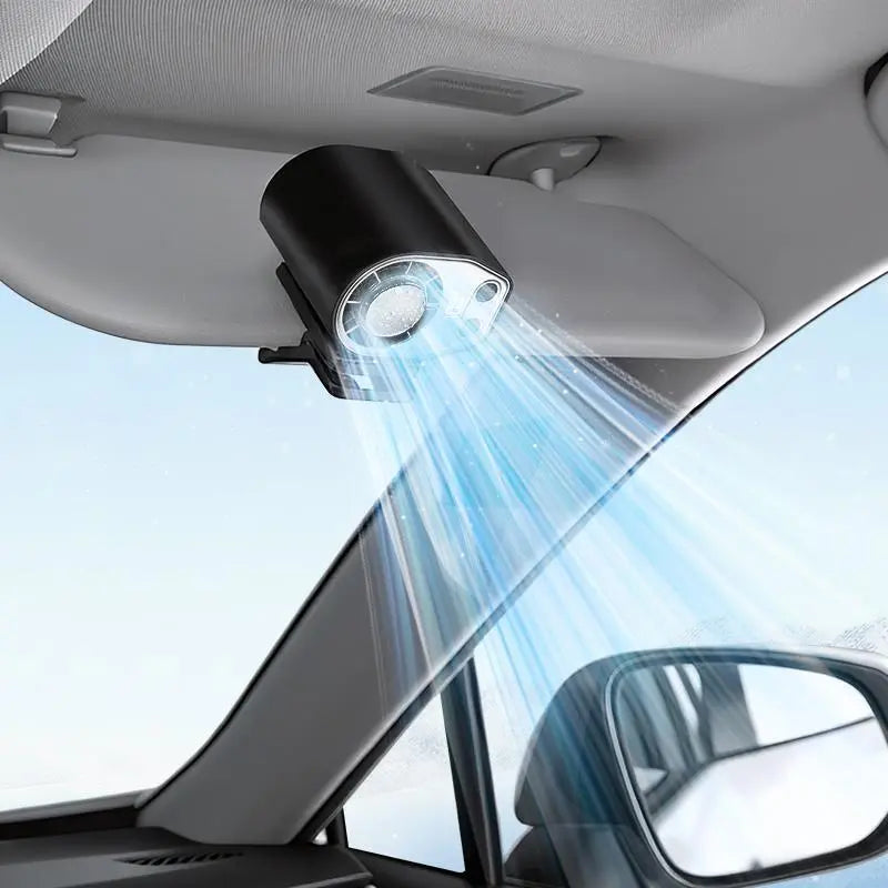 JOYTUTUS Semiconductor Cooling Clip-On Fan - Portable Clip Fan, Car Accessories, 360° Rotatable, 100-Speed Adjustable, USB Rechargeable, 3000Mah Battery, LED Display, Cool Tech Gadget, Cars Accessories